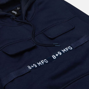 Strapped Up Fleece Hoodie Navy