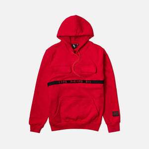 Strapped Up Fleece Hoodie Red