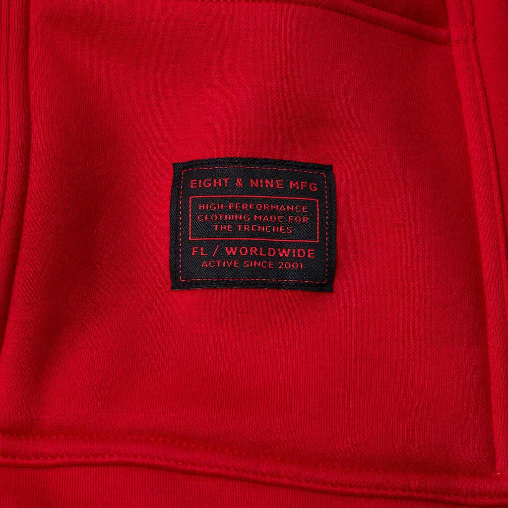 Strapped Up Slim Fleece Sweatpants Red