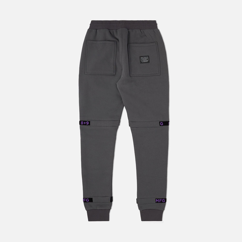 Strapped Up Slim Fleece Joggers Dark Grey