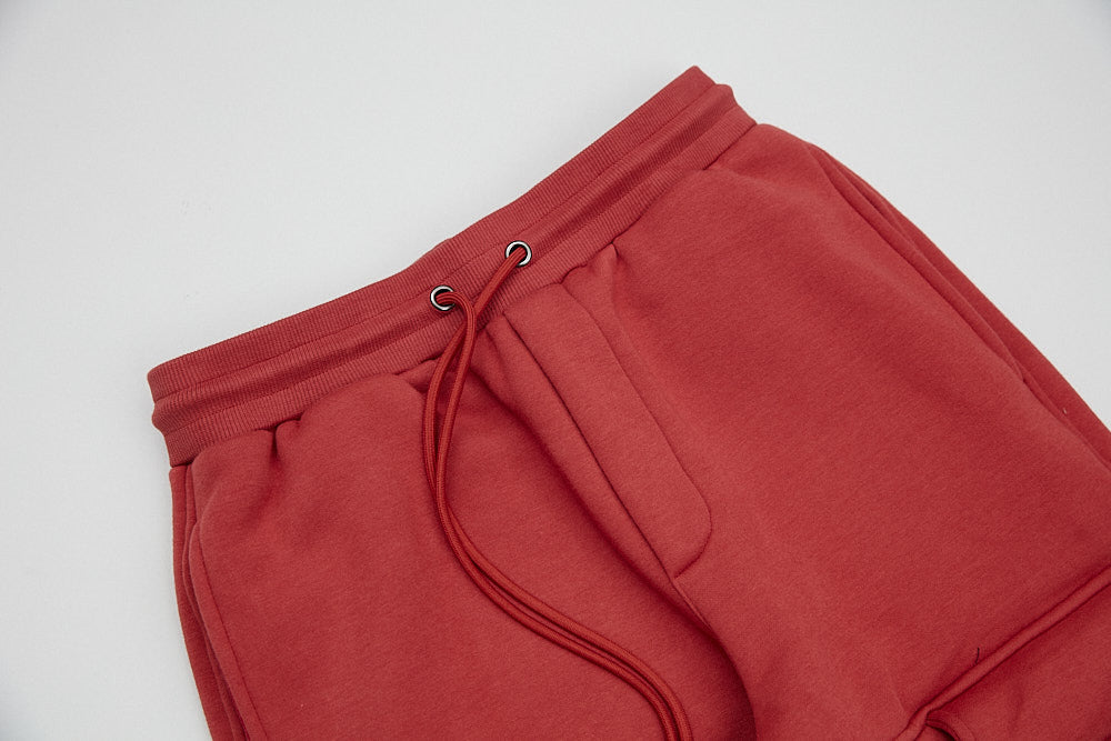 Strapped Up Skinny Fleece Joggers Rust