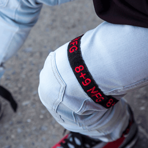 Strapped Up Slim Utility Light Washed Jeans Bred