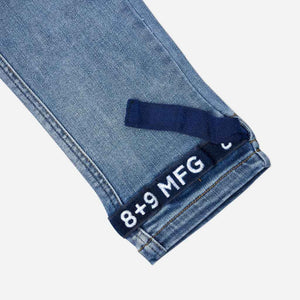 Strapped Up Slim Utility Medium Washed Jeans Navy