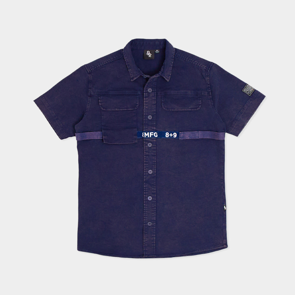 Strapped Up Vintage  Button Up Shirt Navy