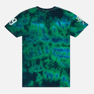 Trenches Raised T Shirt Tie Dye Blue