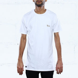 Triple Beam Long Line T-Shirt White (1)