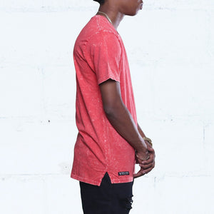 Triple Beam Long Line Washed Tee Infrared side