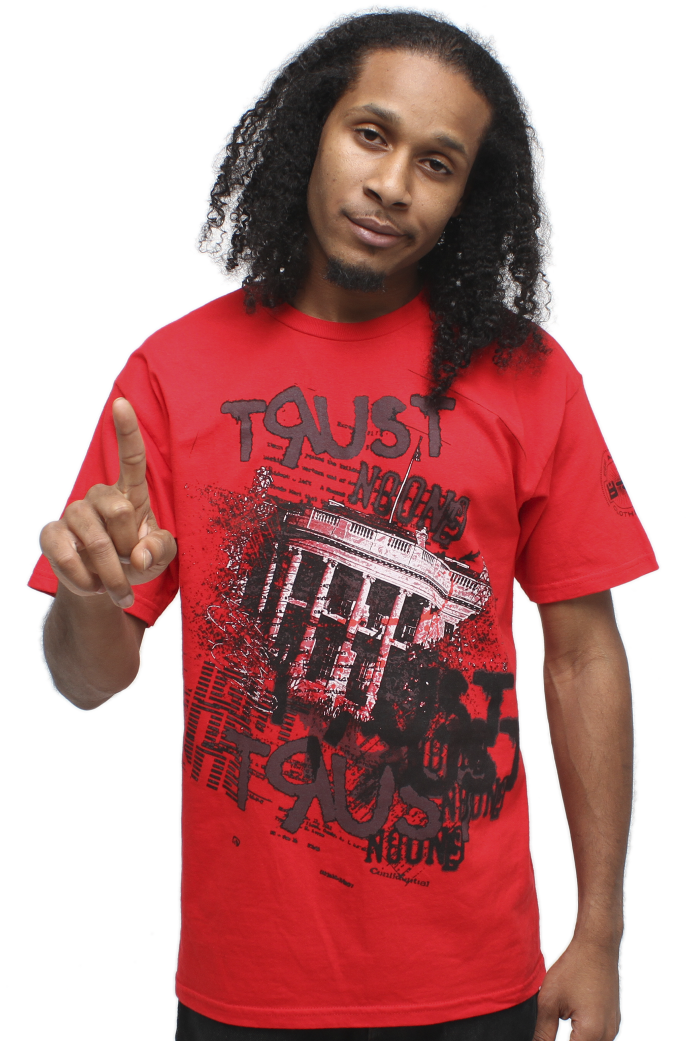 Trust No One Red T Shirt - 1