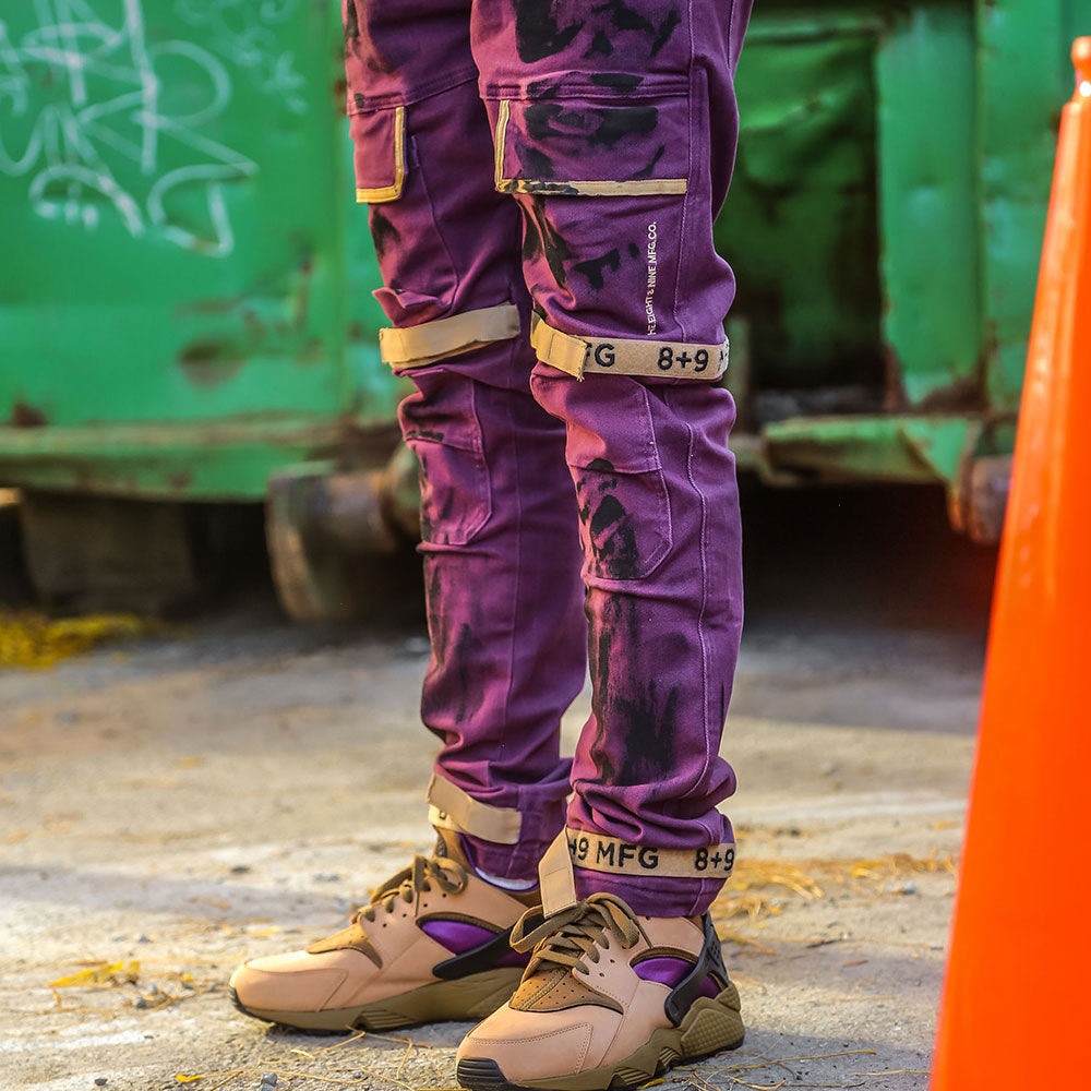 Strapped Up Utility Pant Berry Wash – 8&9 Clothing Co.
