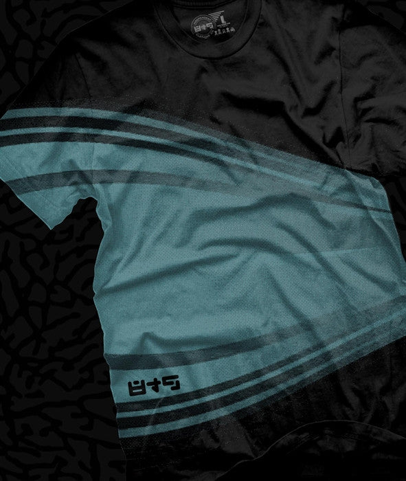 Wavey Foamposite Retro Blue Electric T Shirt - 1