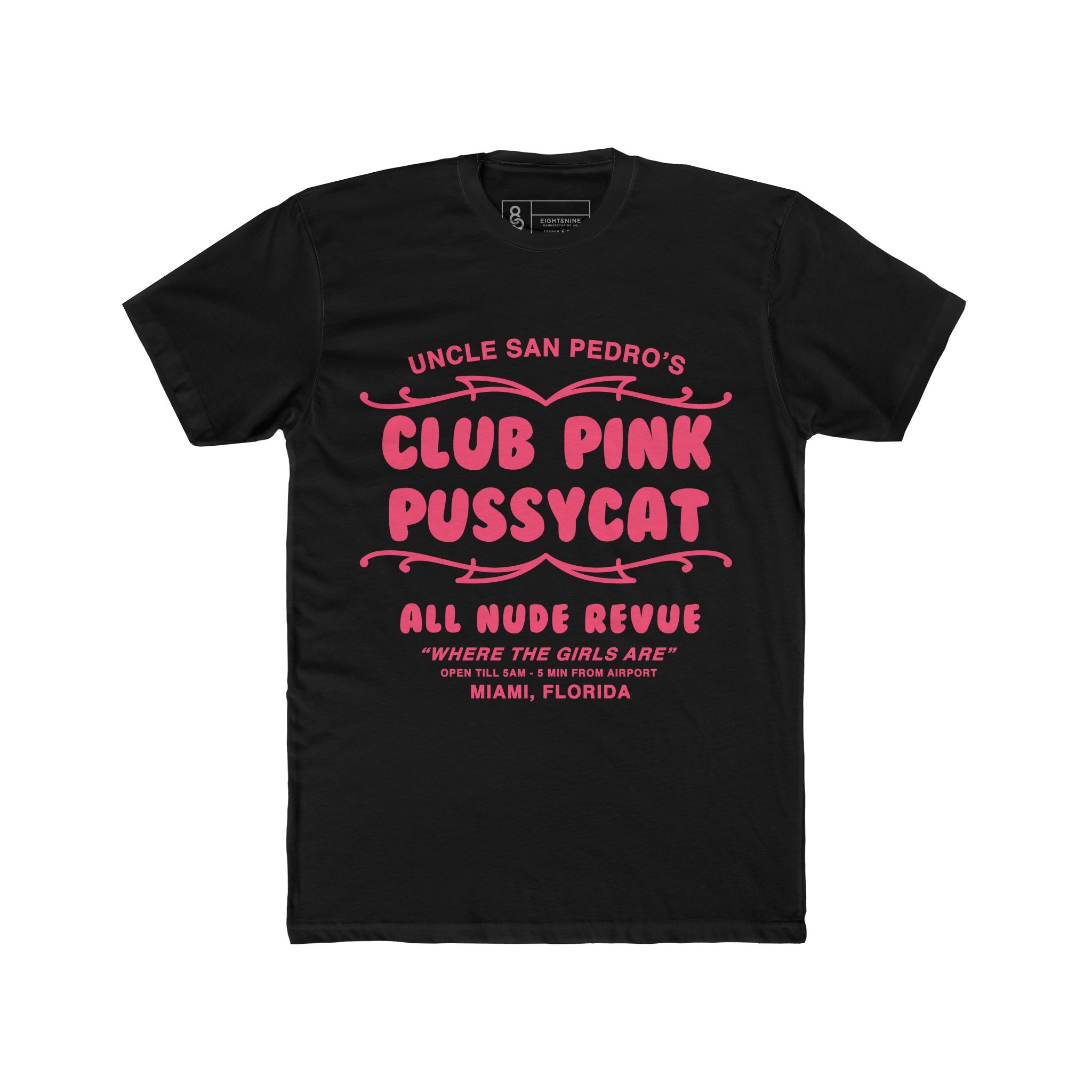 Pink Pussy Cat T-Shirt Black Quickstrike