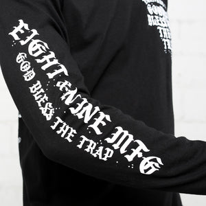 Blessed L/S T Shirt Black | Bless The Trap Shirt – 8&9 Clothing Co.