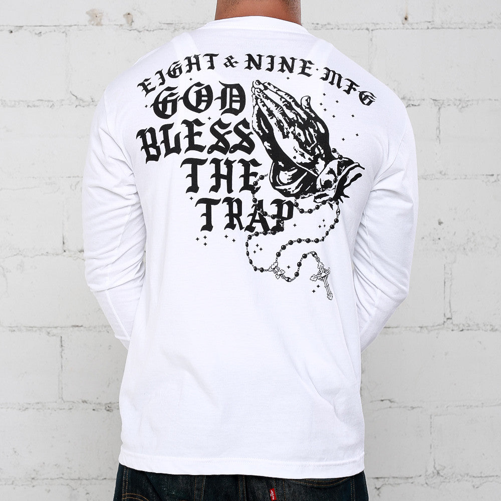 blessed bless the trap shirt white (1)