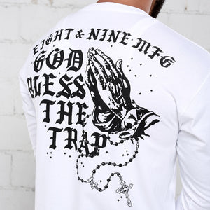 blessed bless the trap shirt white (2)