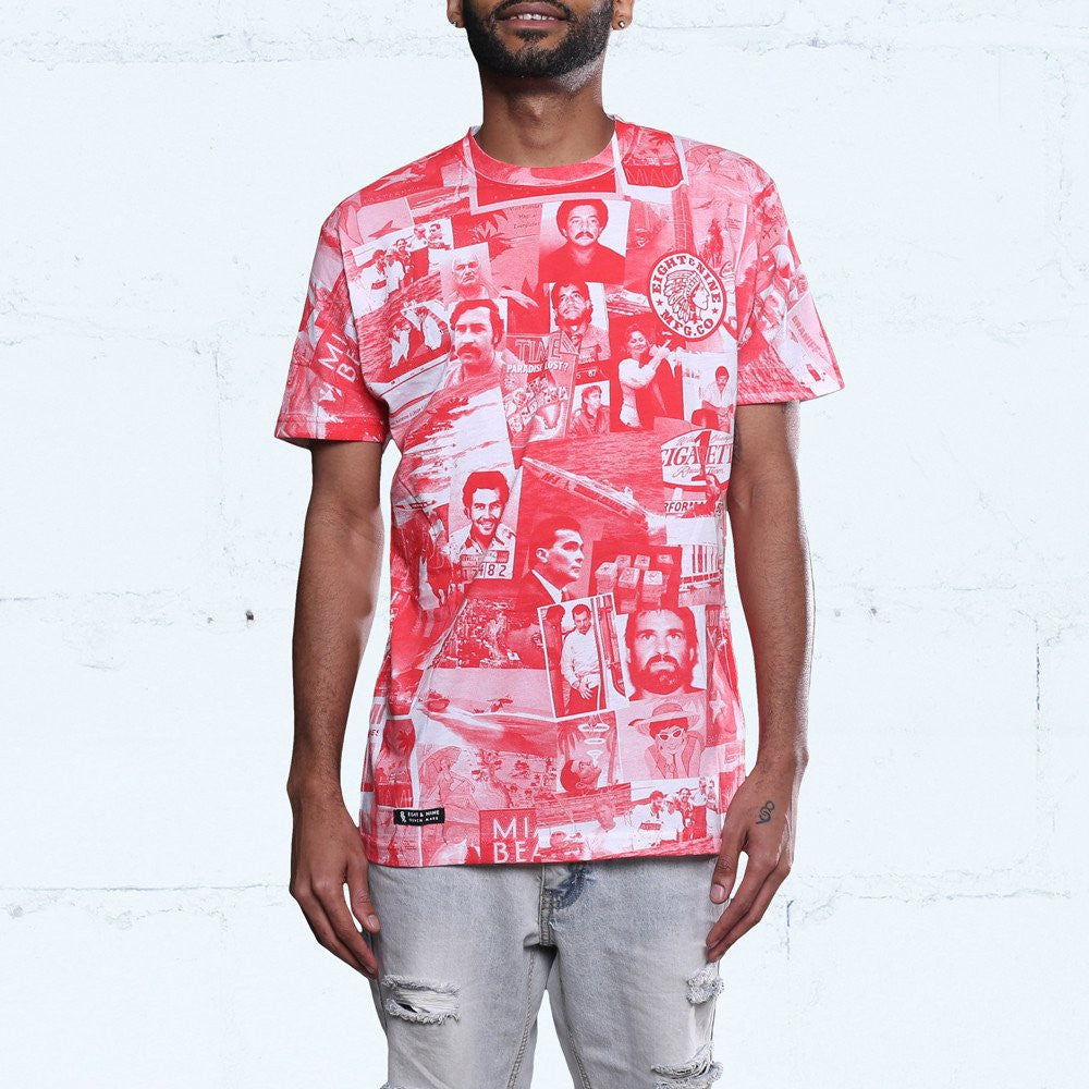 cartel all over print t shirt red front