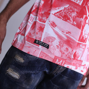 cartel all over print t shirt red label