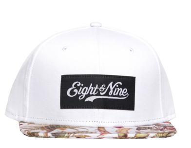 Coconut Grove White Strapback Baseball Hat