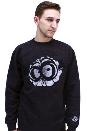 Dark Heather Brain Crewneck Sweatshirt - 1