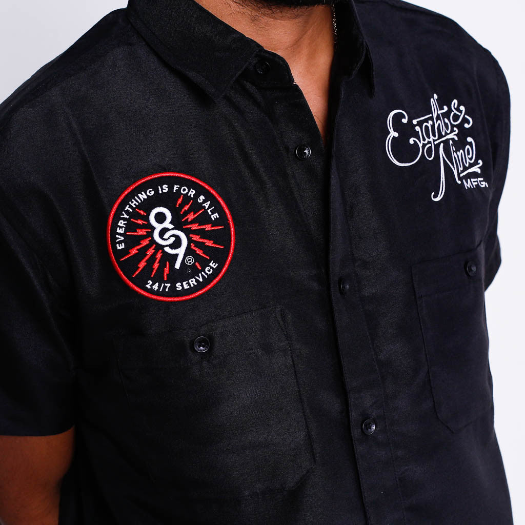 For Sale Button Up Work Shirt Black