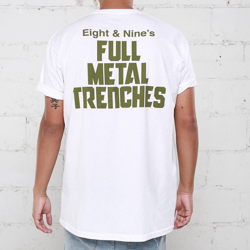 full metal eat what u kill tee white back