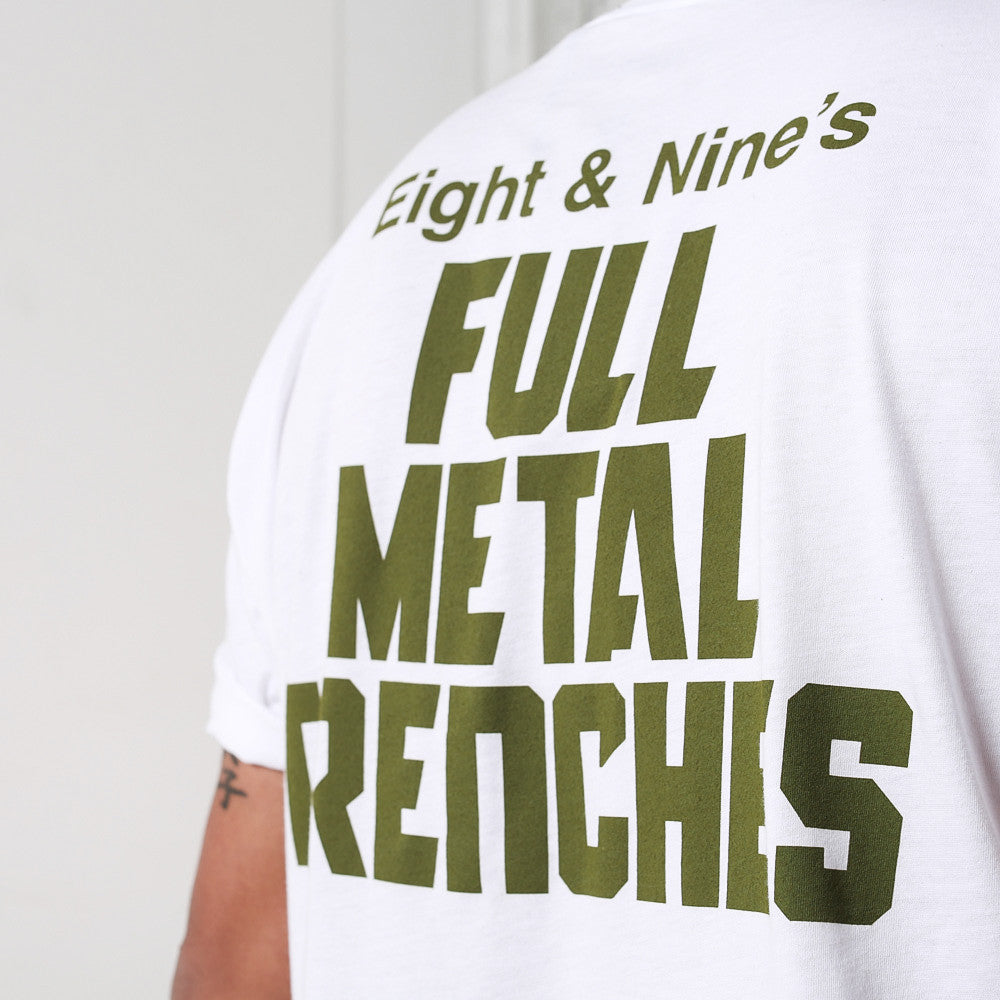 full metal eat what u kill tee white back close