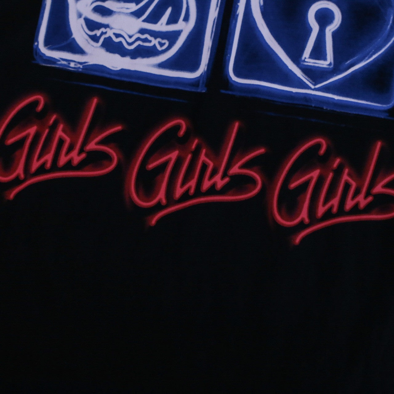 Girls Girls Girls Long Line T Shirt Black