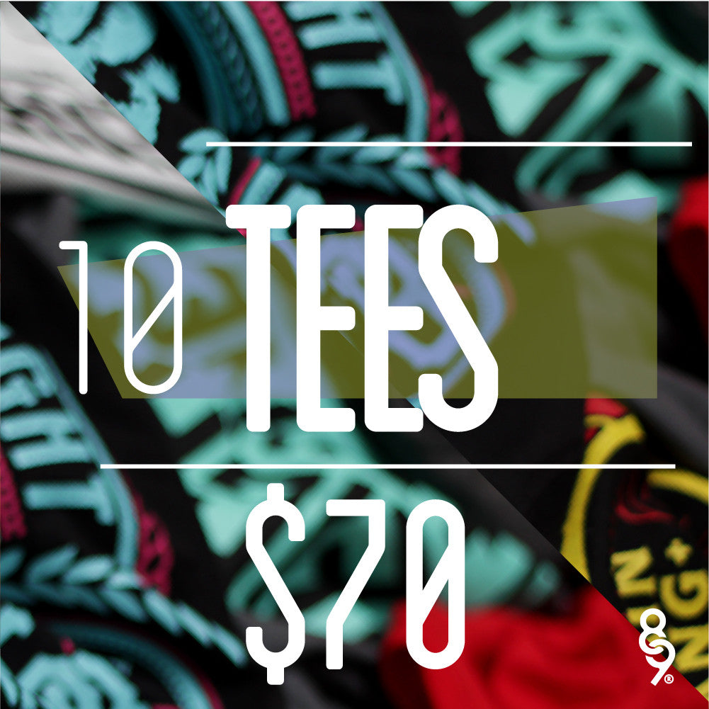 10 Assorted Tees For $70