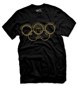 Gold Olympic Rings T Shirt - 2