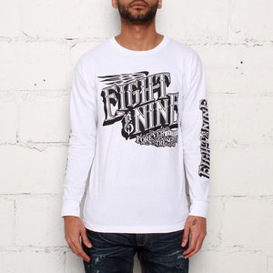 pull up classic long sleeve white tee