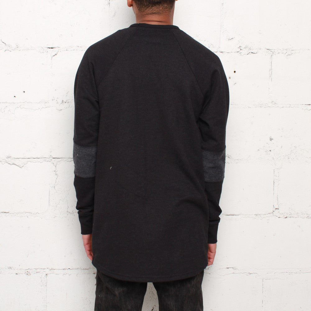 rudimental-paneled terry jersey black elongated shirt (3)