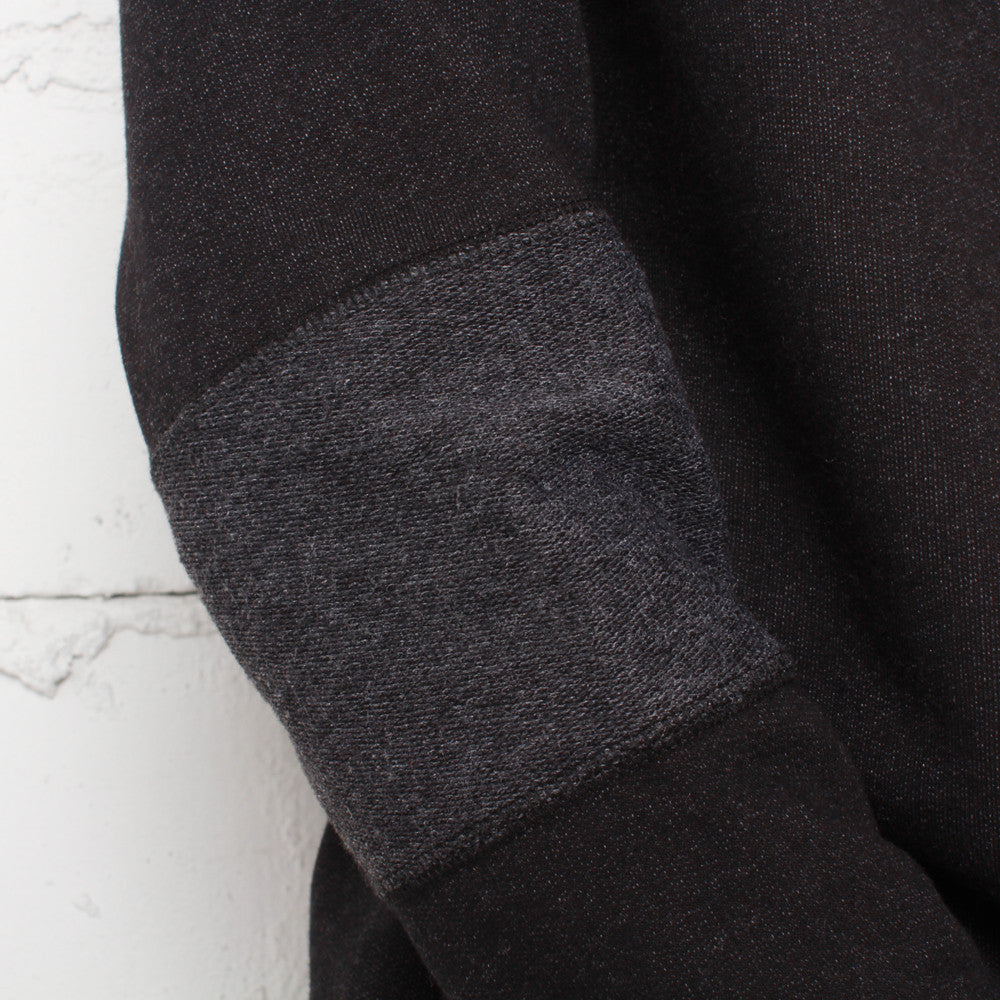 rudimental-paneled terry jersey black elongated shirt (5)
