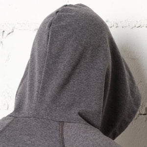 rudimental paneled terry hoodie charcoal elongated hoody (4)