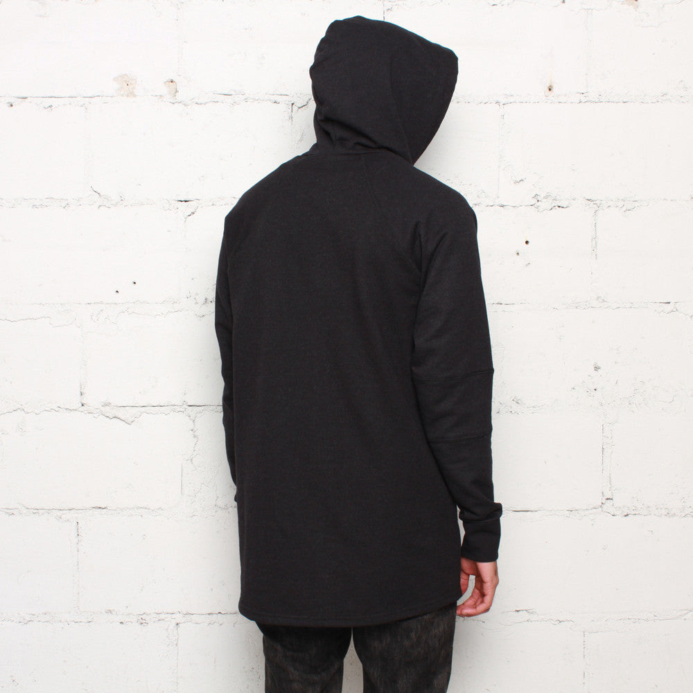 rudimental paneled terry hoodie elongated hoody black (2)
