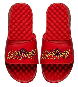 Angry Meatball Unisex Slides Red